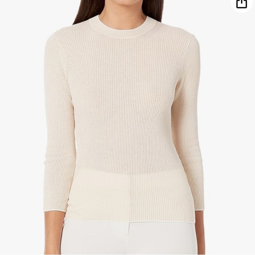 Vince Cream Ribbed Sweater